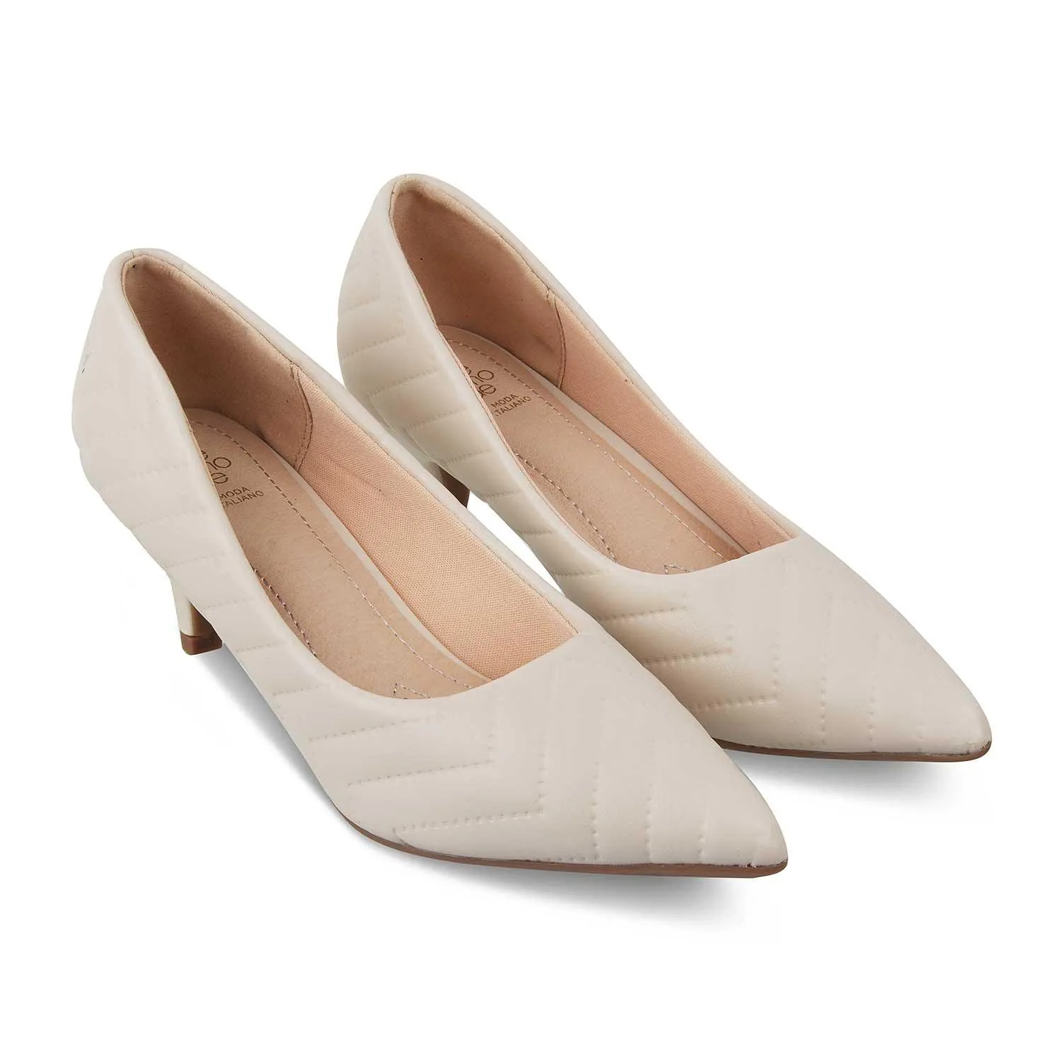 The Milenz Beige Women's Dress Pumps Tresmode