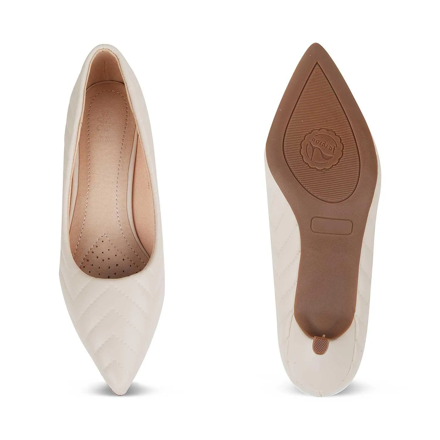 The Milenz Beige Women's Dress Pumps Tresmode