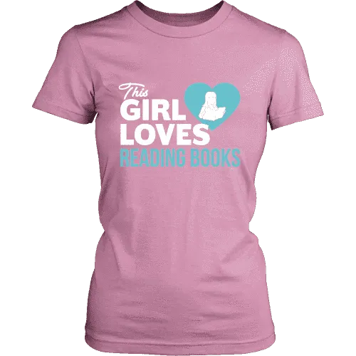 This girl loves reading books Fitted T-shirt