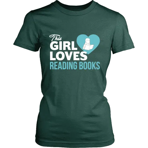 This girl loves reading books Fitted T-shirt