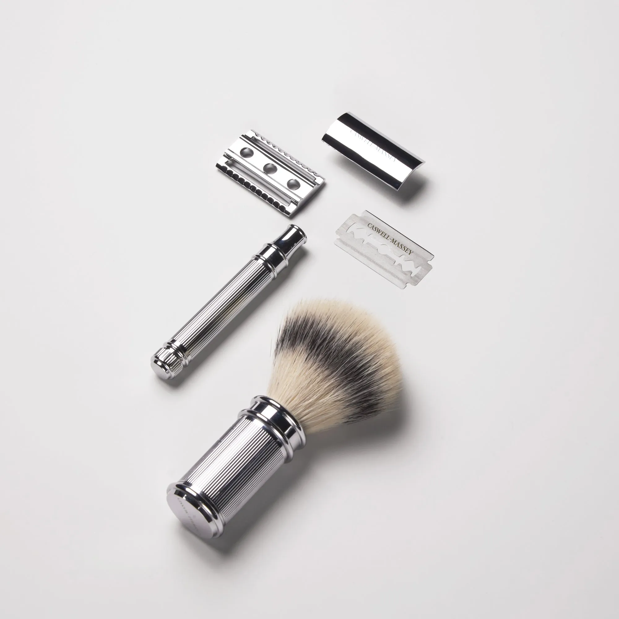 Three-Piece Chrome Shaving Set