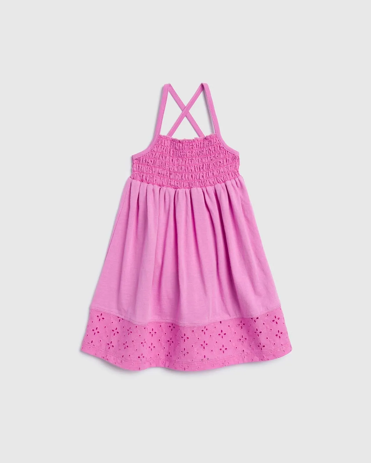 Toddler Girl Eyelet Smocked Dress