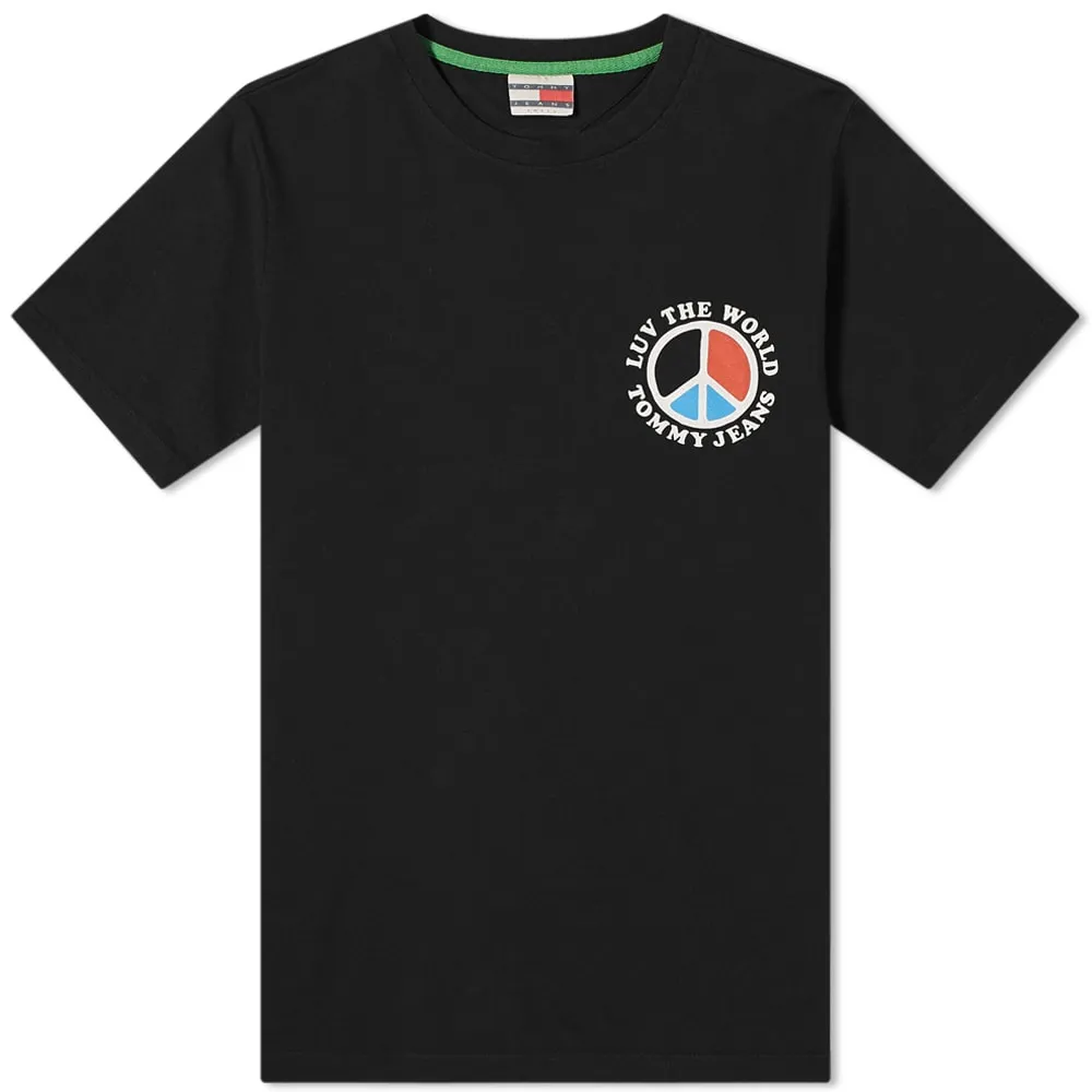 Tommy Jeans Luv The World Black T-Shirt