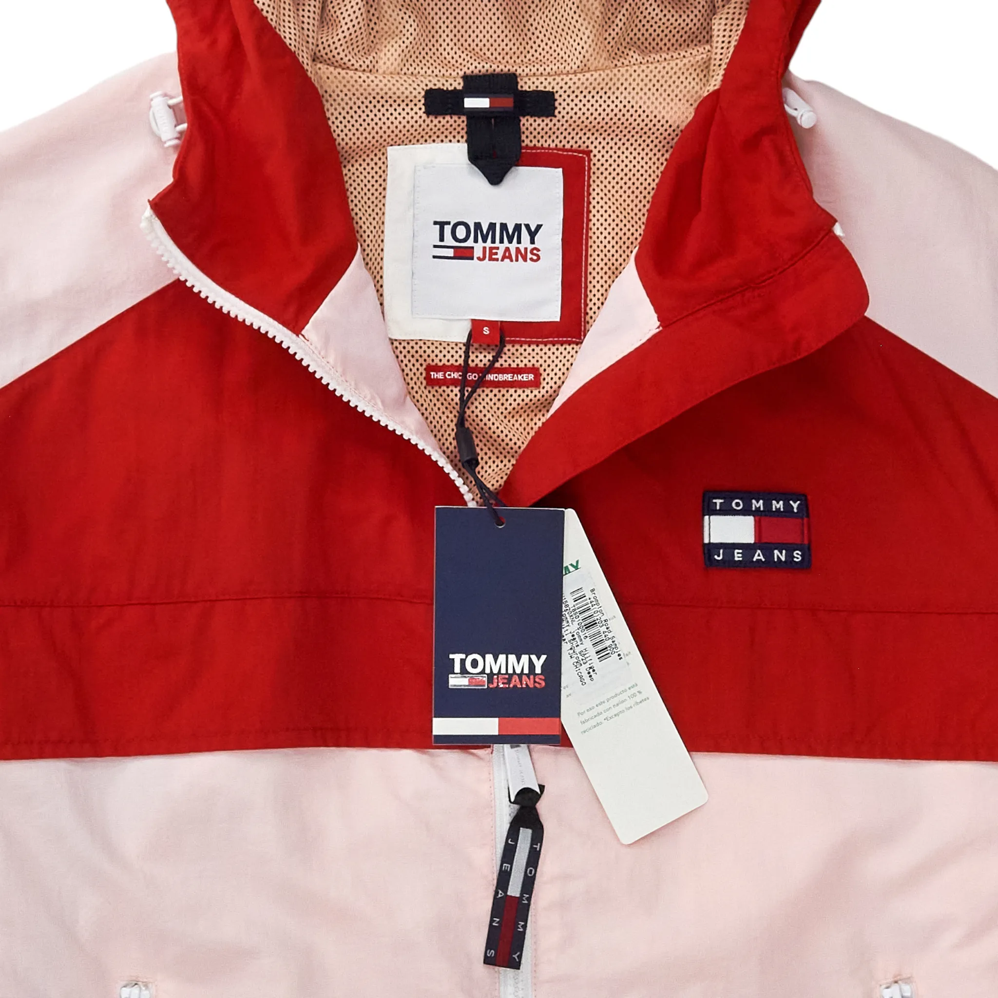 Tommy Jeans Red/Multi Chicago Windcheater