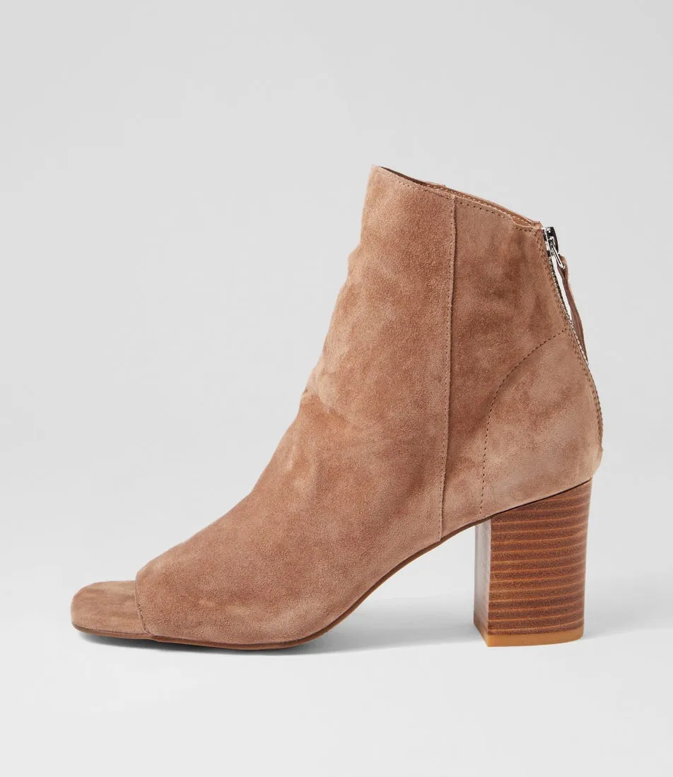 TOP END Cilin Light Choc Suede Heels