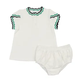 polo baby girl set white - TPW1118