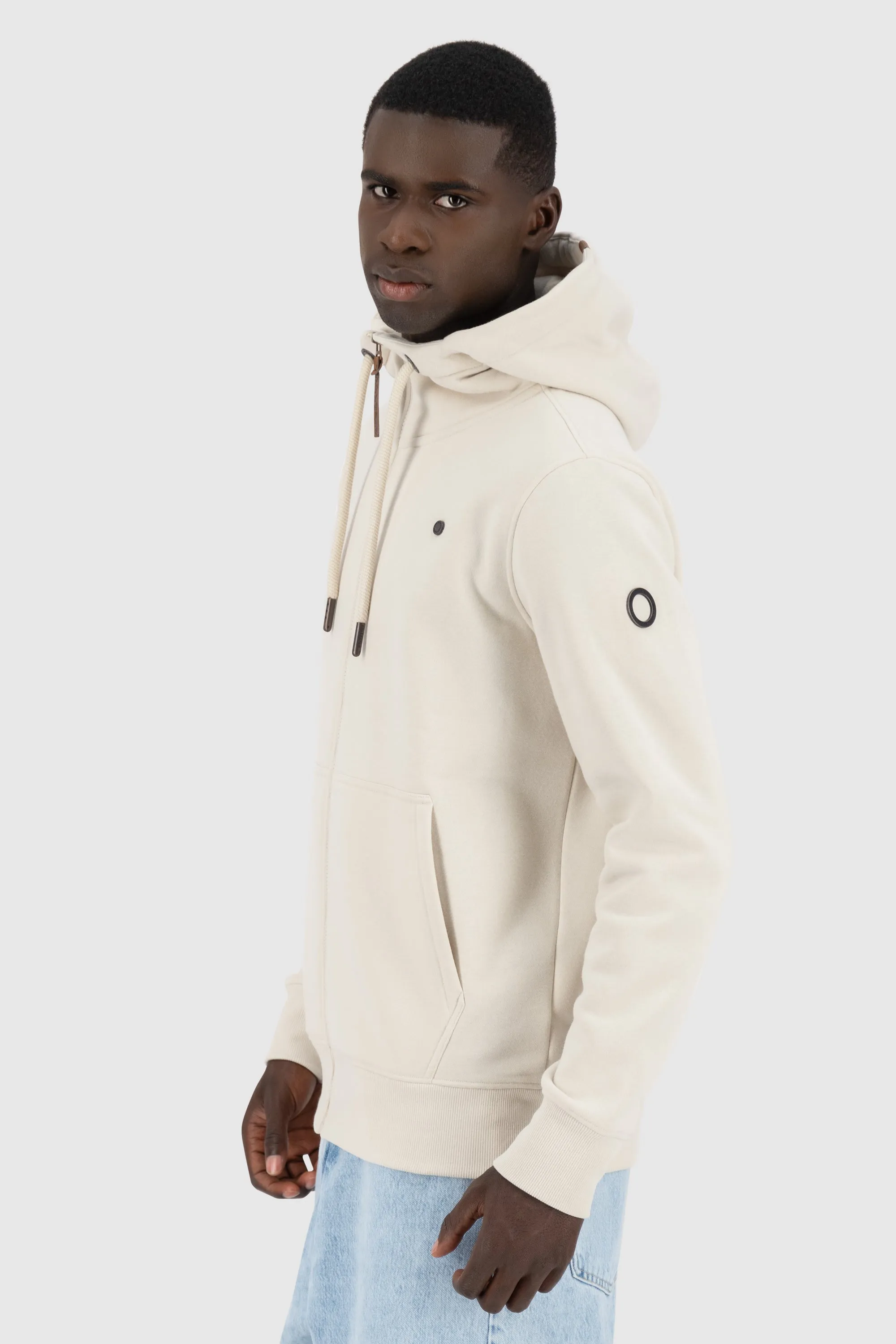 TrasherAK A Hooded Sweat Jacket Beige