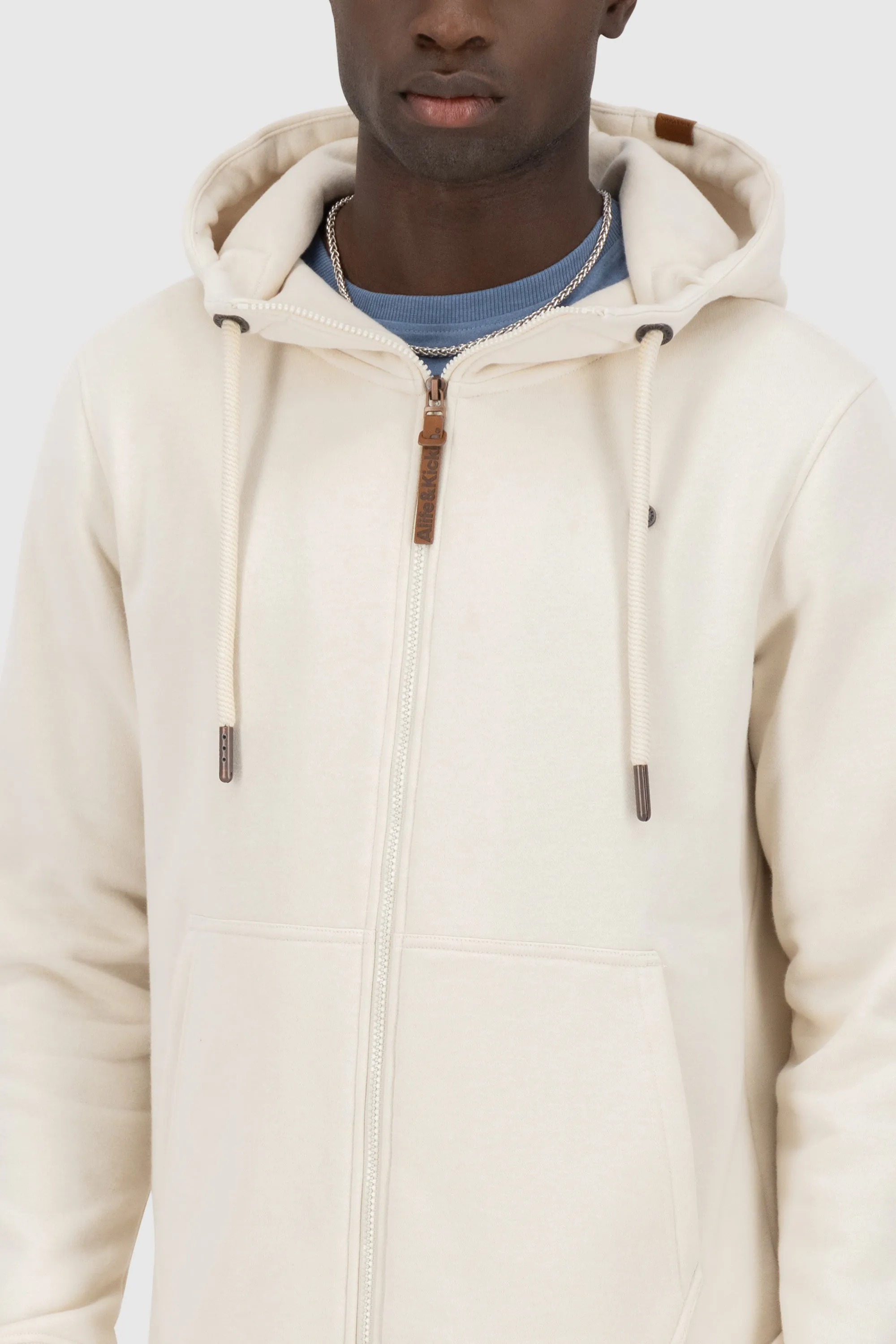 TrasherAK A Hooded Sweat Jacket Beige