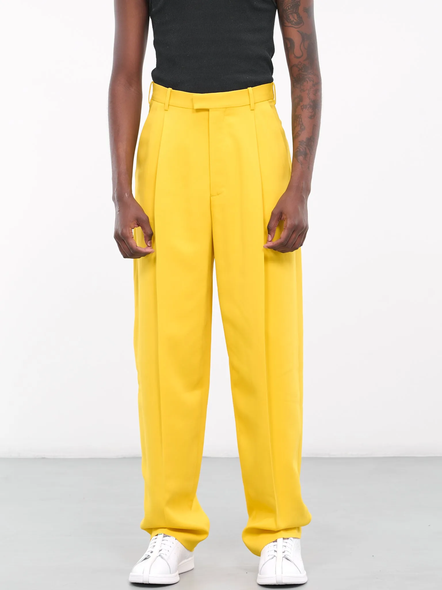 Tropical Wool Tailored Trousers (PAMA0449U0-UTV990-YELLOW-MAIZE)