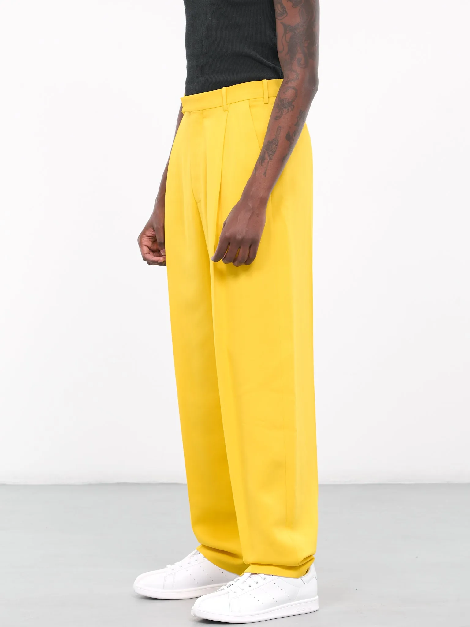 Tropical Wool Tailored Trousers (PAMA0449U0-UTV990-YELLOW-MAIZE)