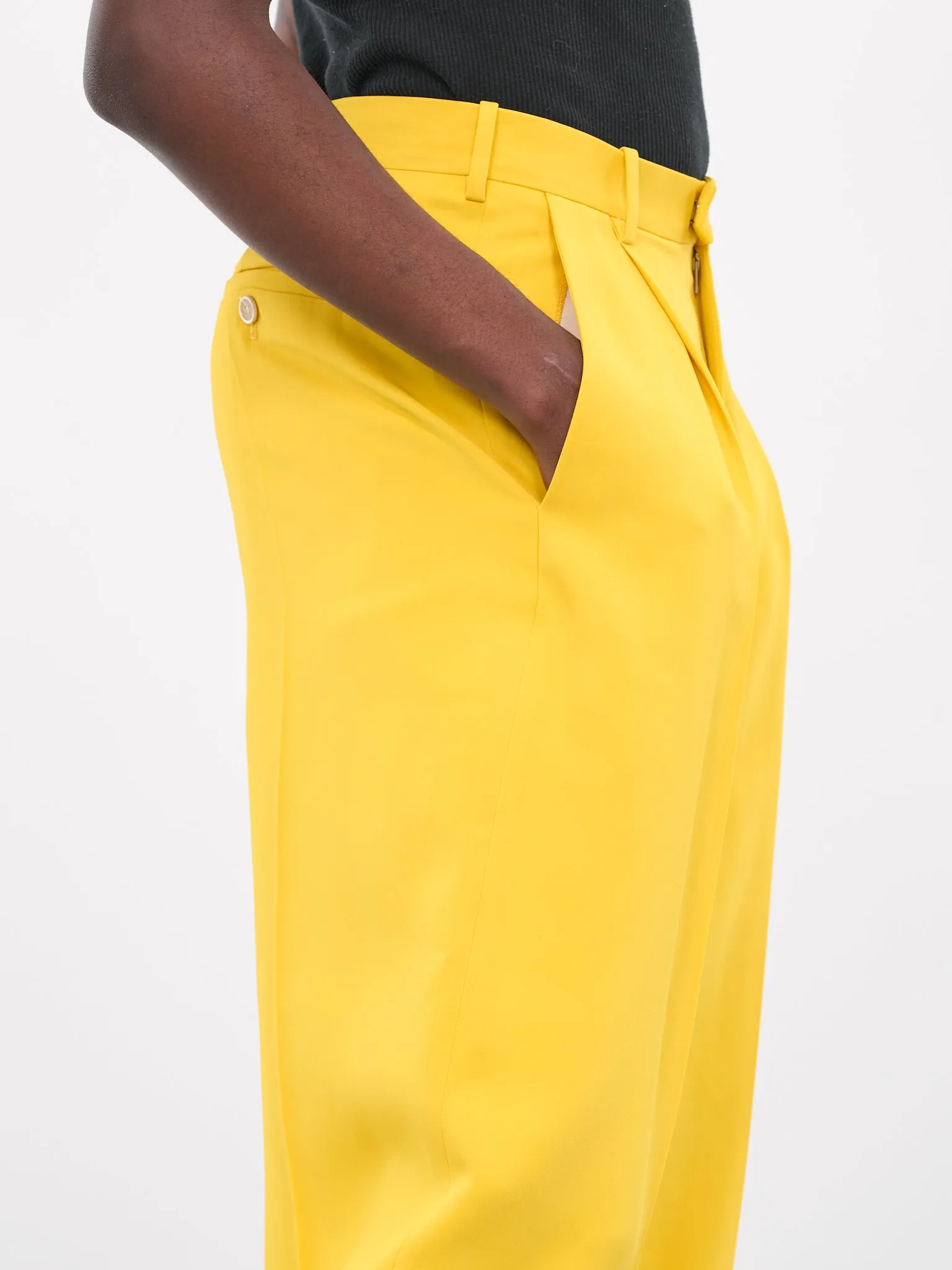 Tropical Wool Tailored Trousers (PAMA0449U0-UTV990-YELLOW-MAIZE)