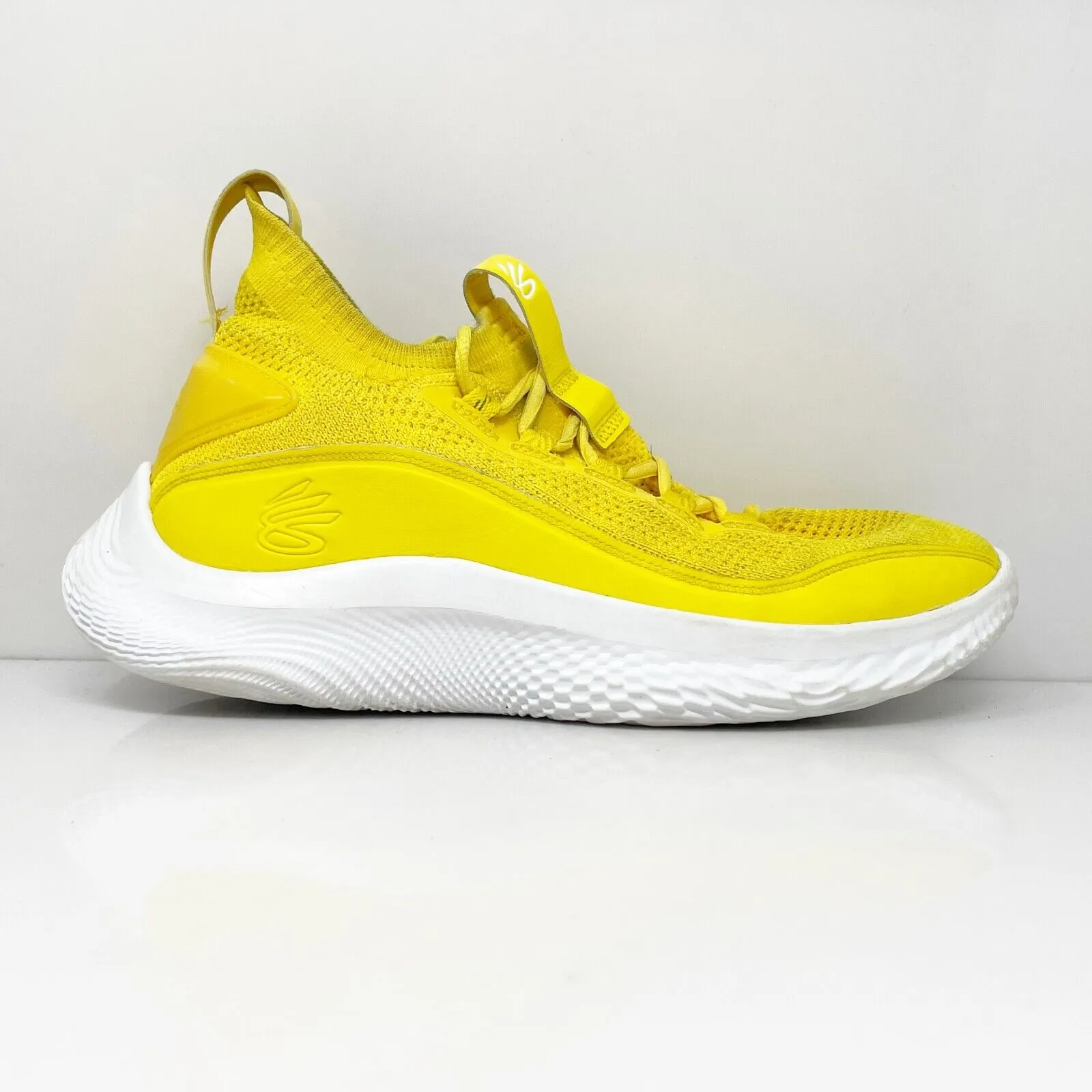 Under Armour Unisex Curry Flow 8 Yellow Basketball Shoes Sneakers Sz M 10 W 11.5