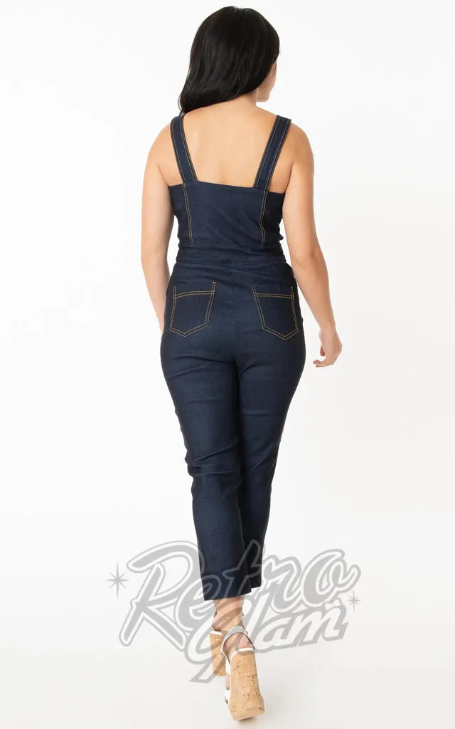 Unique Dark Denim Eartha Jumpsuit - Size S Available