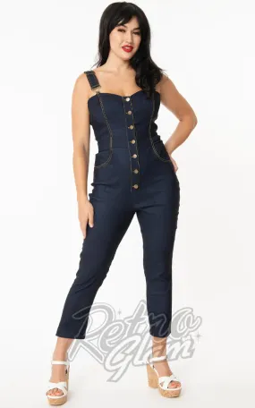 Unique Dark Denim Eartha Jumpsuit - Size S Available