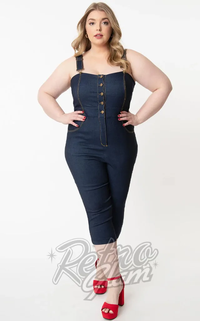 Unique Dark Denim Eartha Jumpsuit - Size S Available