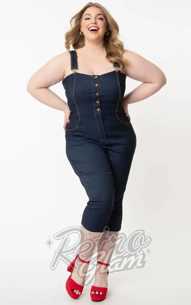 Unique Dark Denim Eartha Jumpsuit - Size S Available