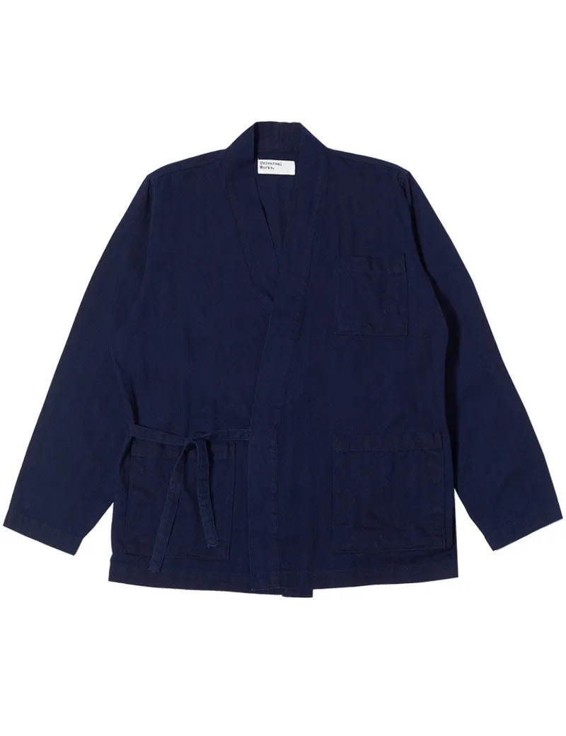 Universal Works Kyoto Work Jacket Herringbone Denim Indigo