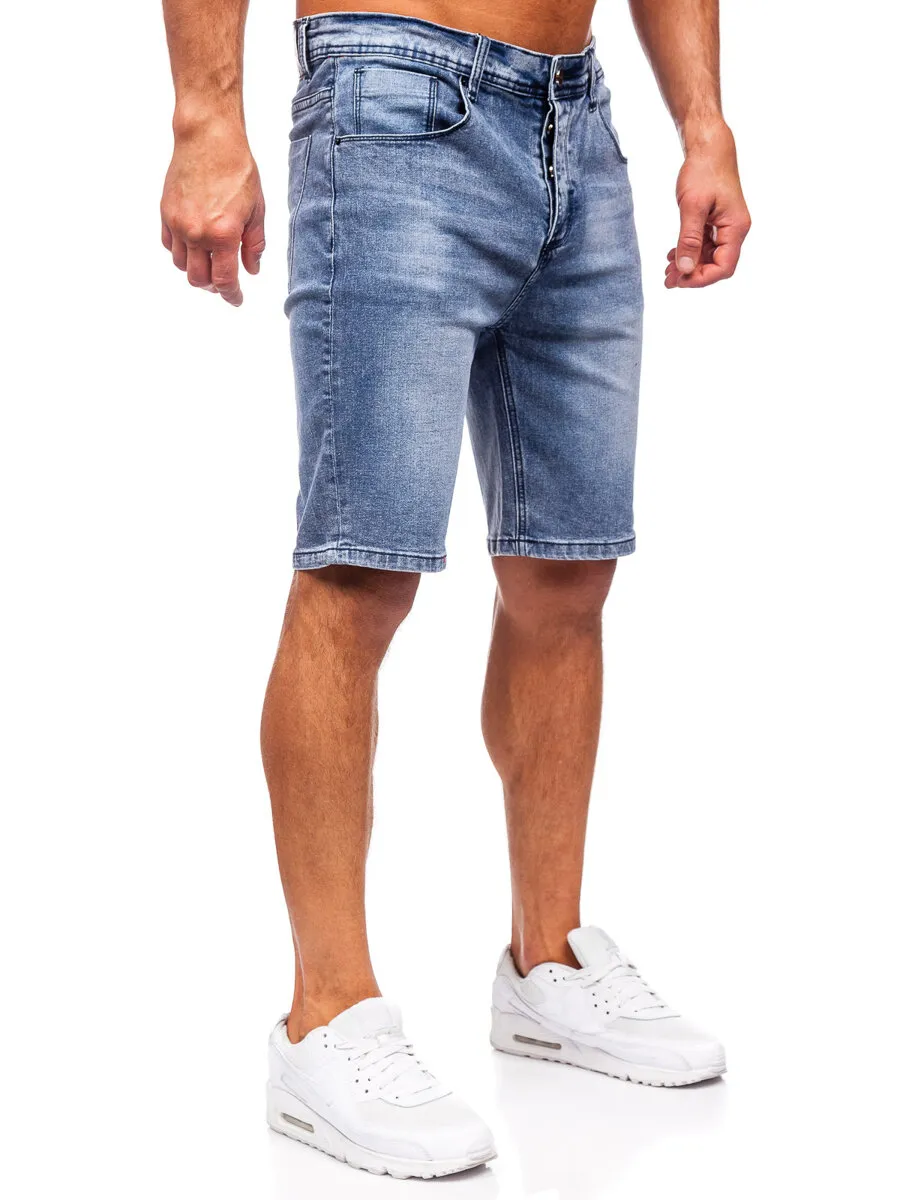 Dark Blue Bolf MP0277BS Denim Shorts for Men