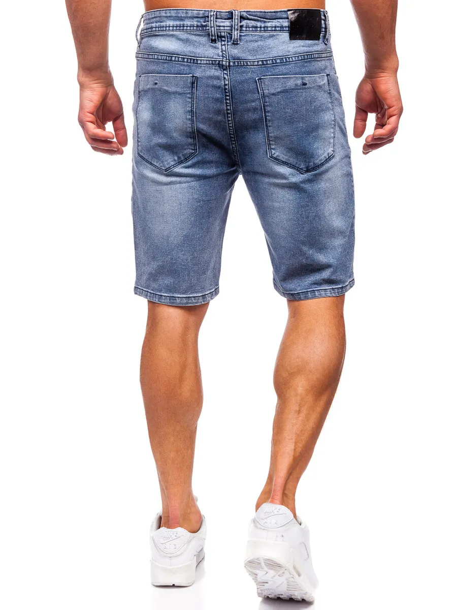 Dark Blue Bolf MP0277BS Denim Shorts for Men