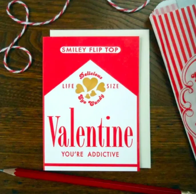 Valentine Candy Cigarette Card