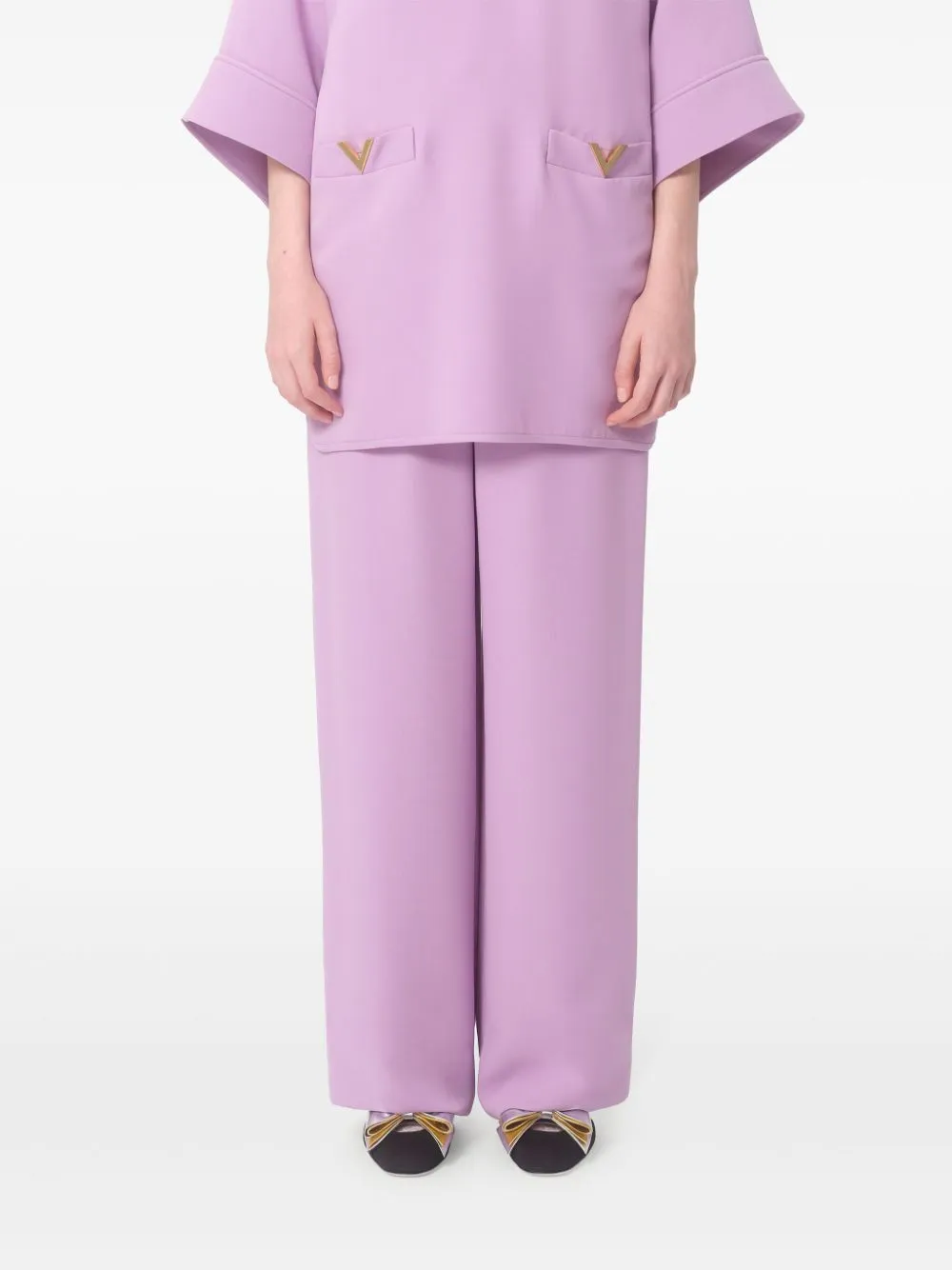 Valentino Silk Wide Leg Trousers