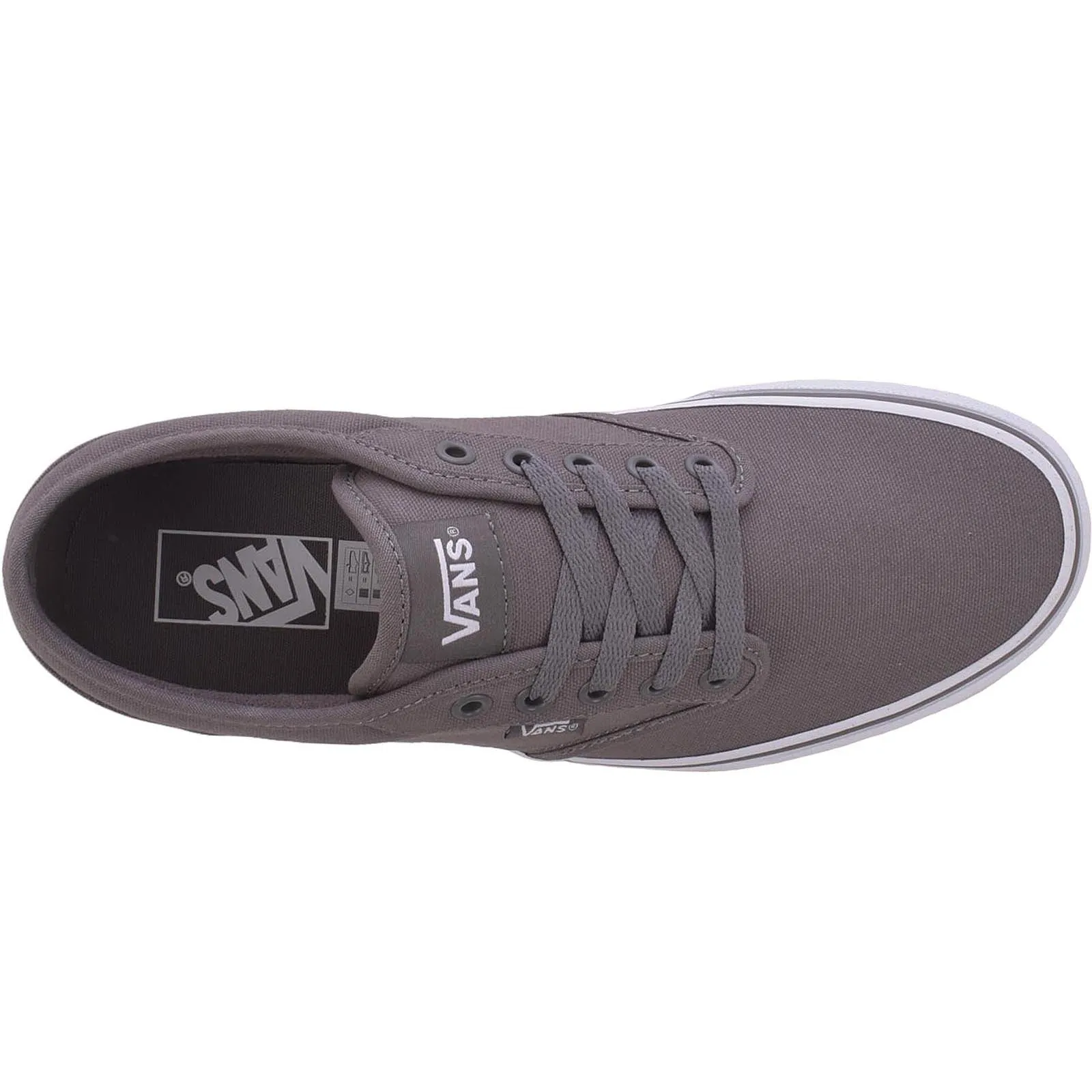 Vans Mens Atwood Canvas Trainers - Pewter/White