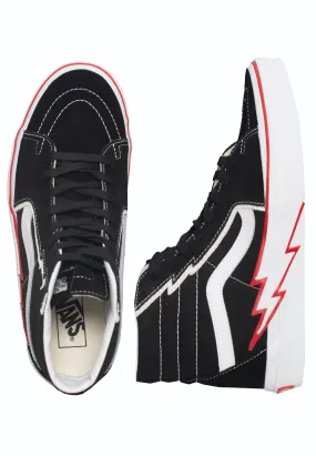 Vans - Sk8 Hi Bolt Black/Racing Red - Shoes