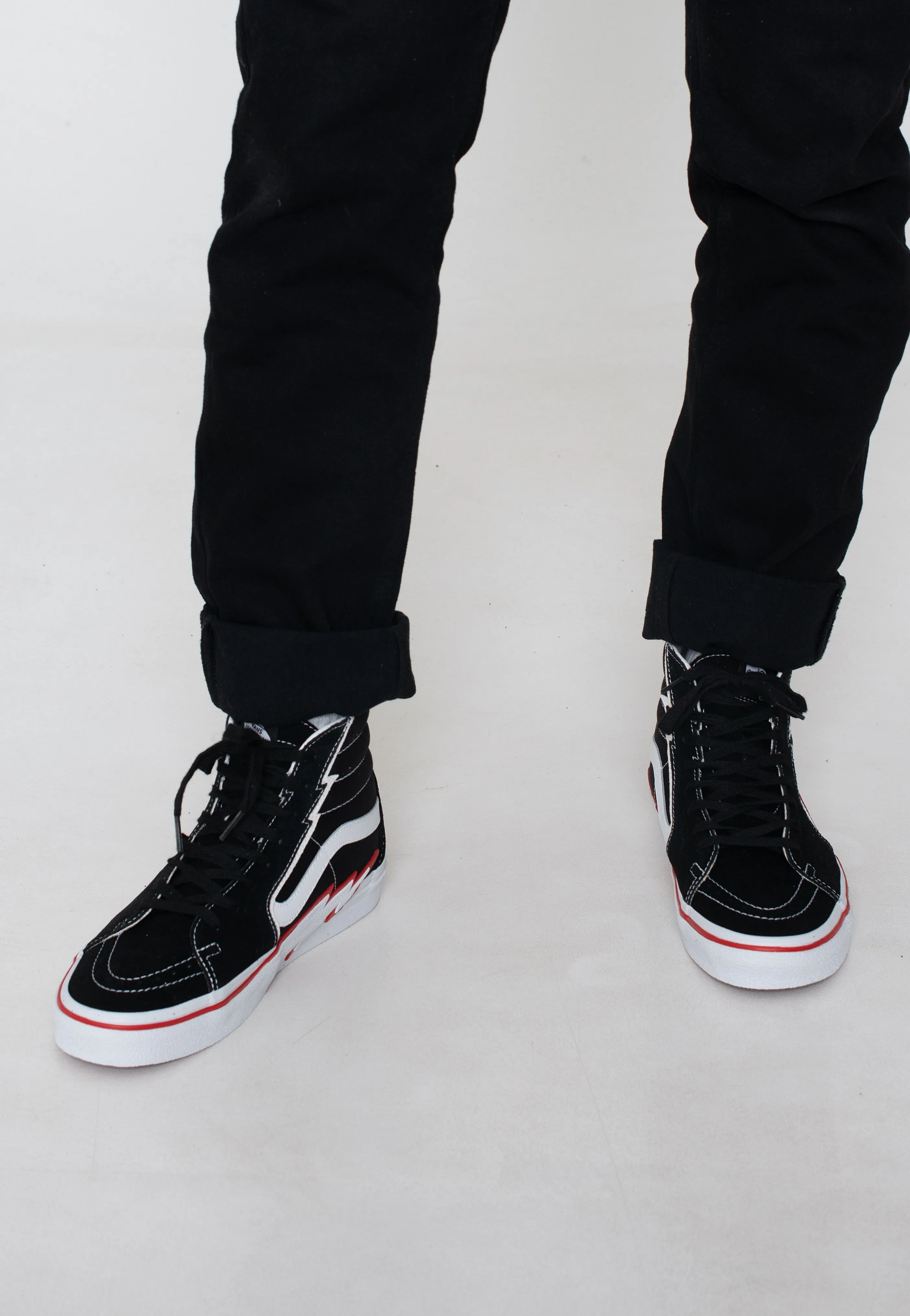 Vans - Sk8 Hi Bolt Black/Racing Red - Shoes