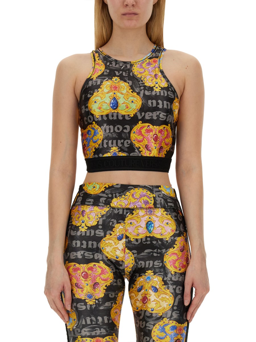 Printed Technical Fabric Top by VERSACE JEANS COUTURE