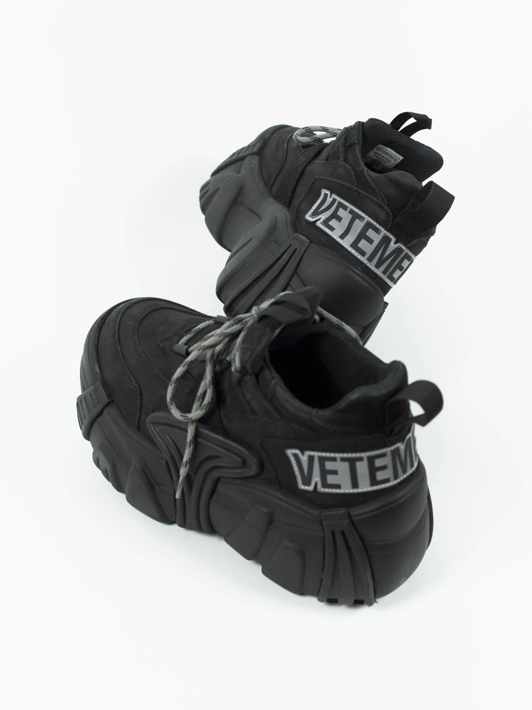 Vetements AW18 SWEAR Nubuck Platform Sneakers