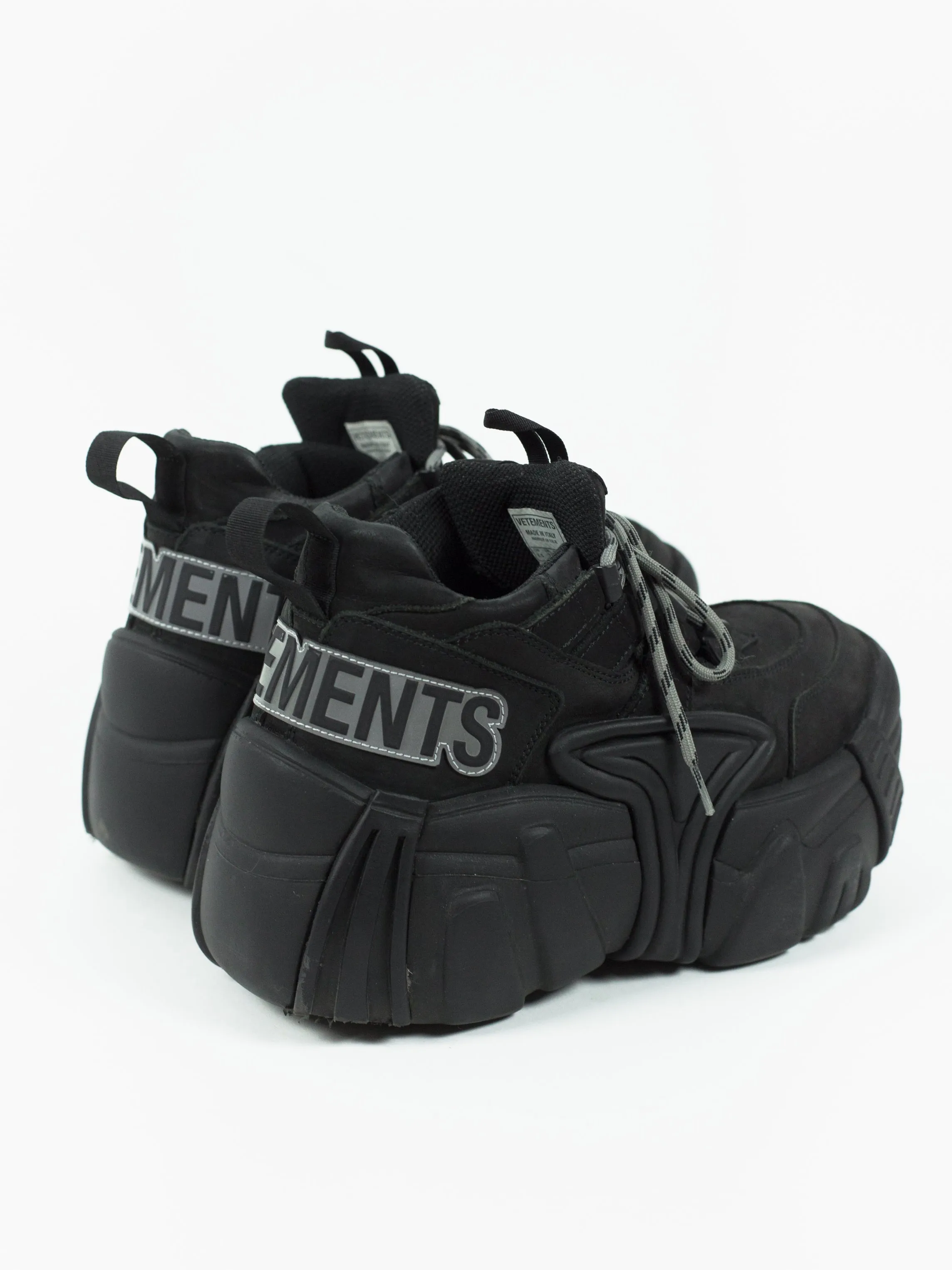 Vetements AW18 SWEAR Nubuck Platform Sneakers