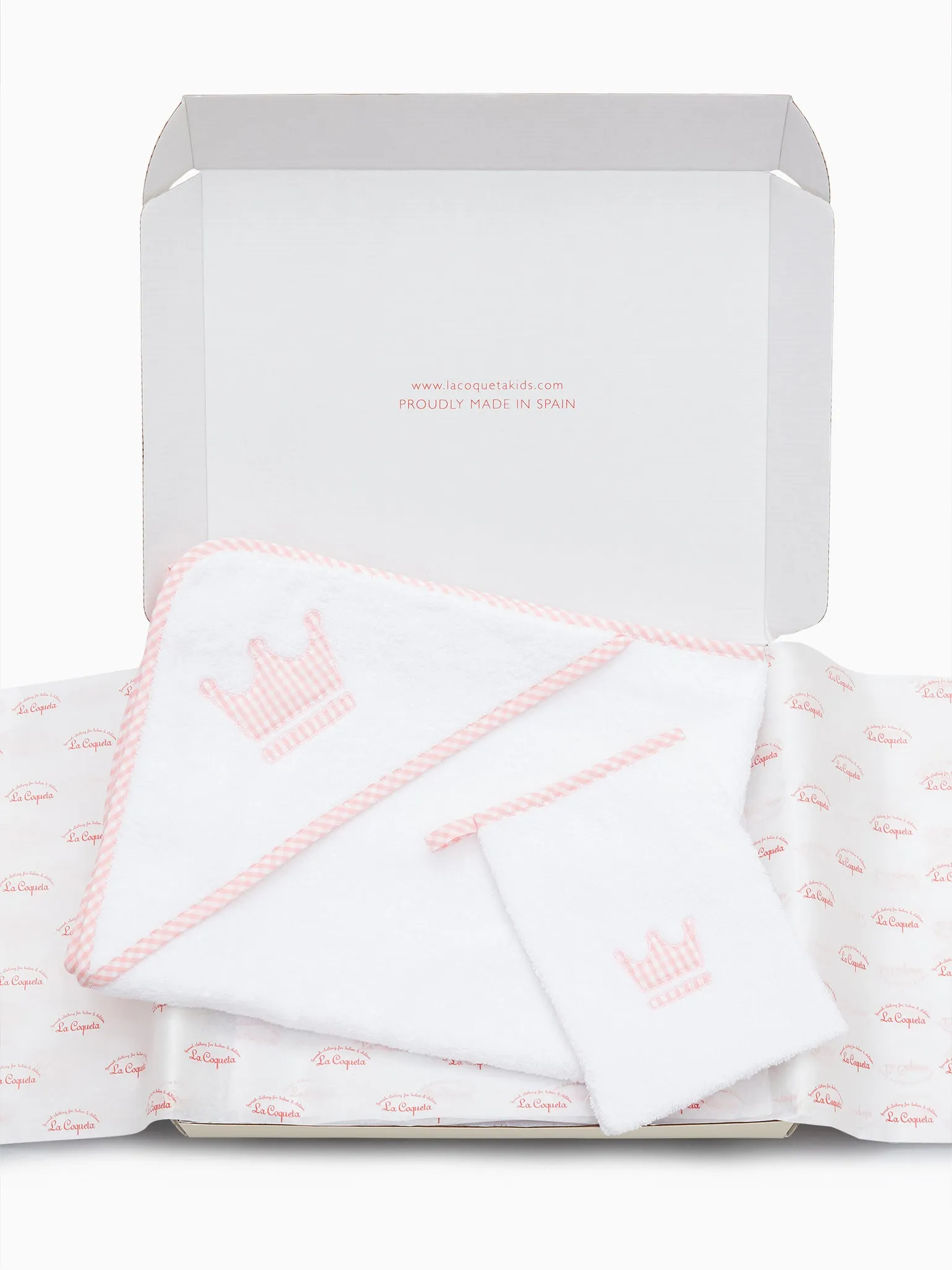 Vichy Pink Bath Baby Girl Gift Box Set