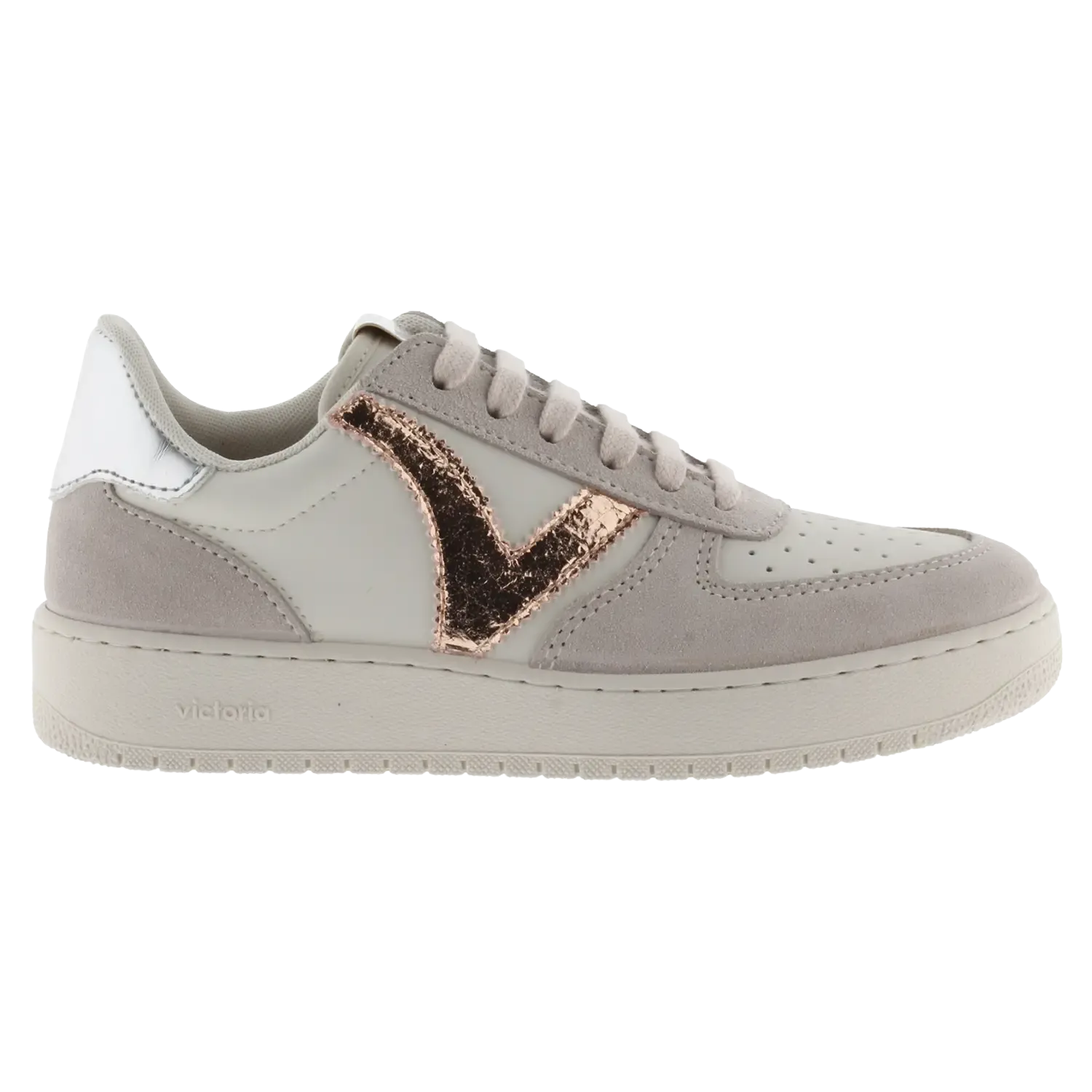 Victoria Shoes Madrid Metal & Split Leather Trainers