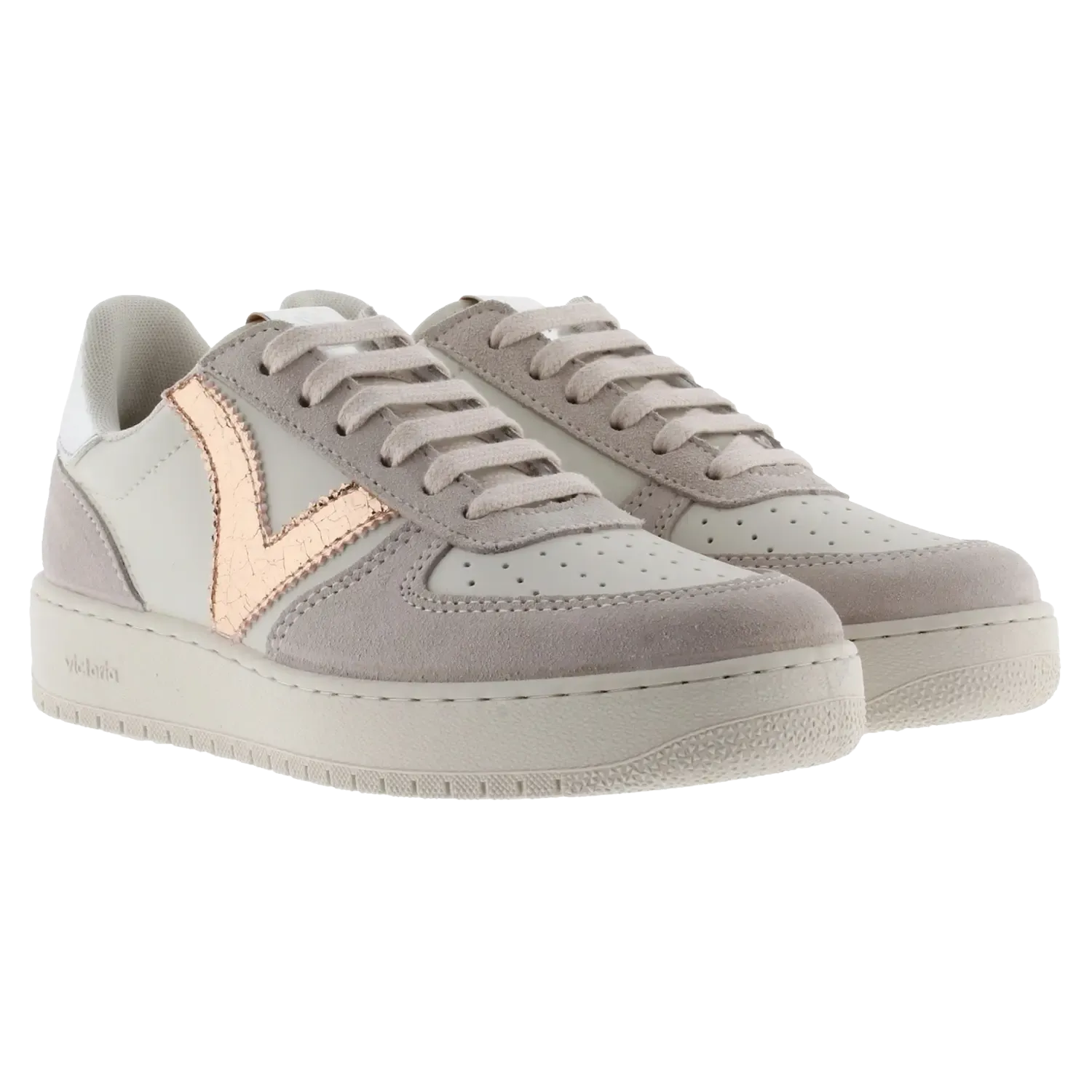 Victoria Shoes Madrid Metal & Split Leather Trainers