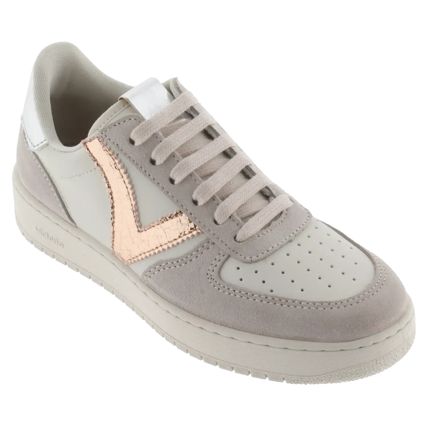 Victoria Shoes Madrid Metal & Split Leather Trainers