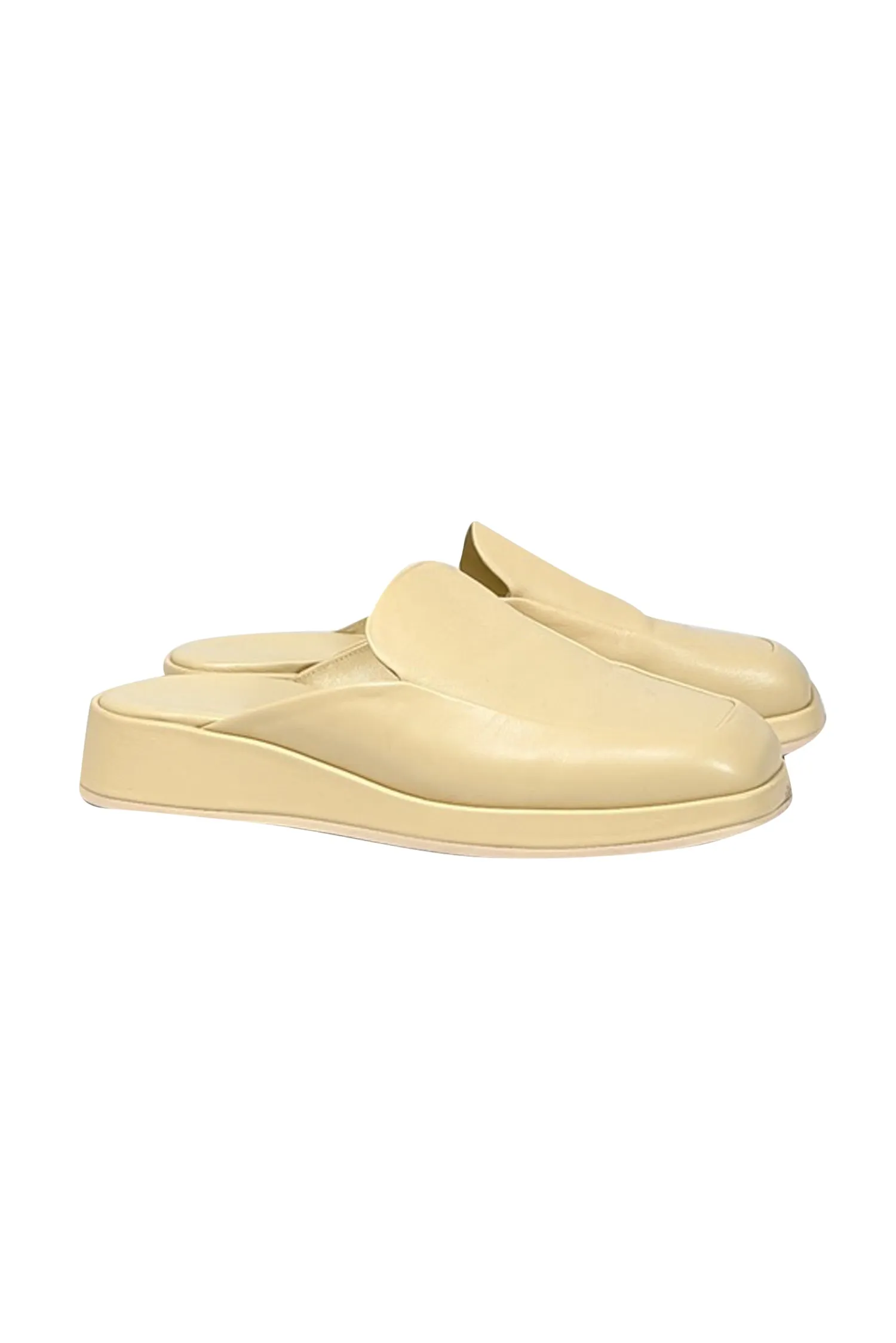 Vince - Cream Leather Slip On Mules Sz 8