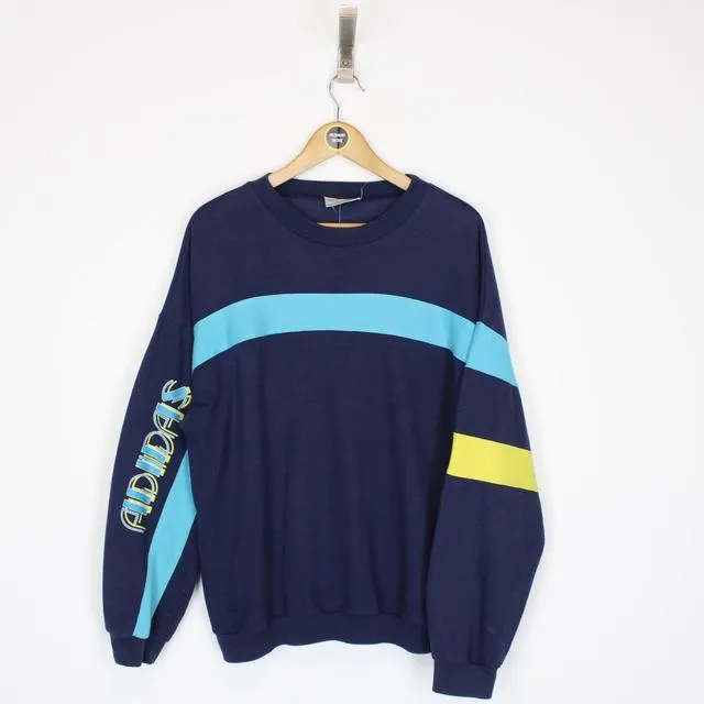 Vintage Adidas Spellout Sweatshirt Large