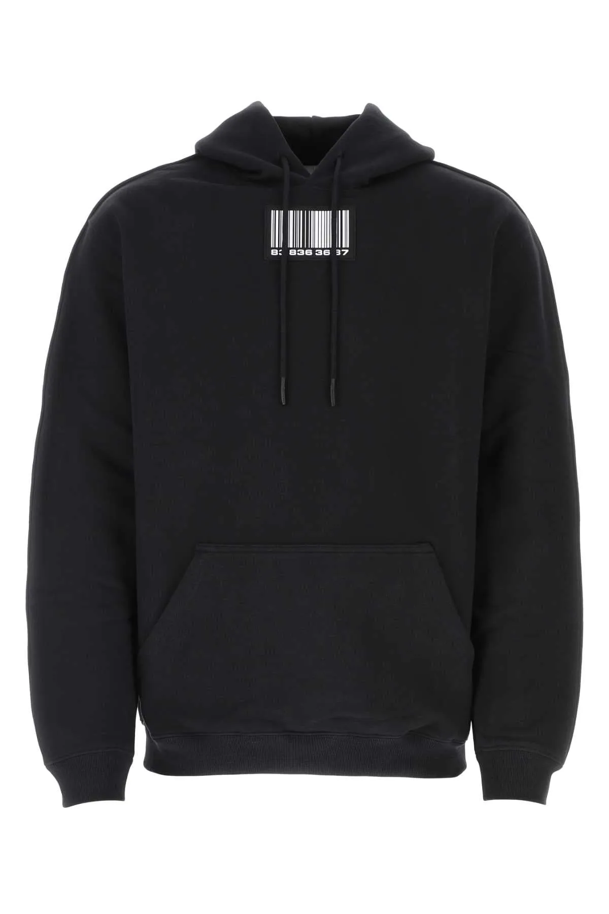 Vtmnts Black Cotton Blend Oversize Sweatshirt