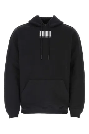 Vtmnts Black Cotton Blend Oversize Sweatshirt