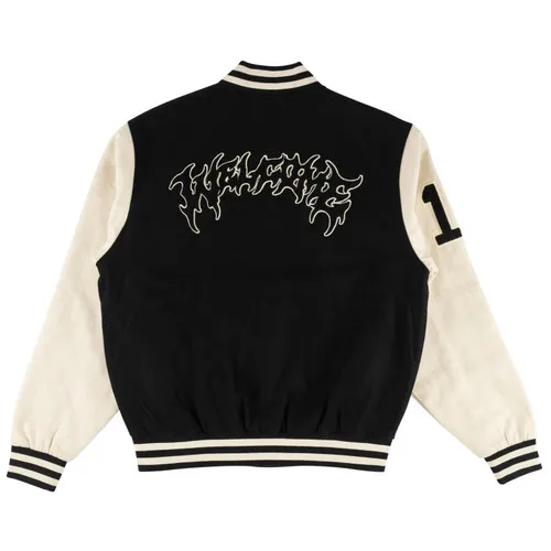 Skateboard Barb Varsity Jacket Black/Bone