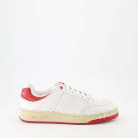 White and Red Leather Sneakers SL61