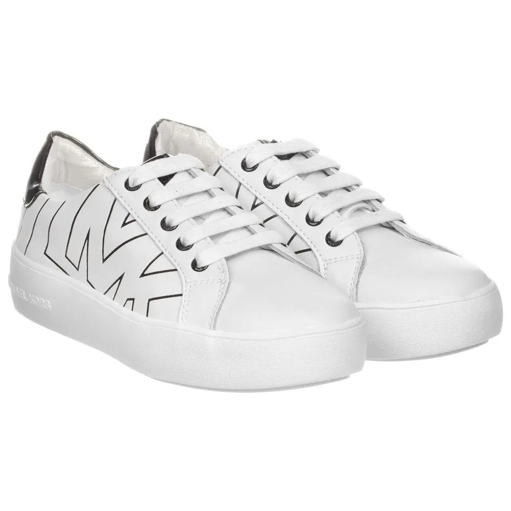 White Leather Logo Trainers