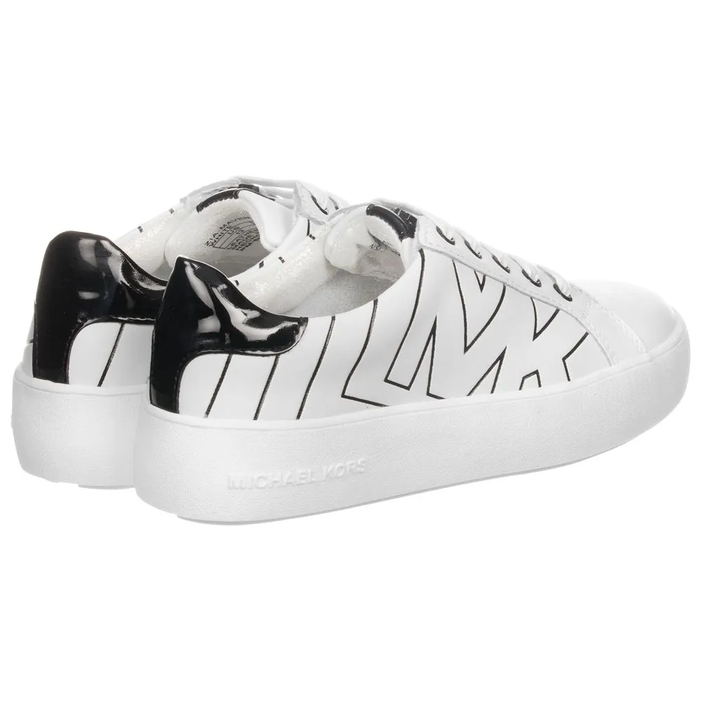 White Leather Logo Trainers