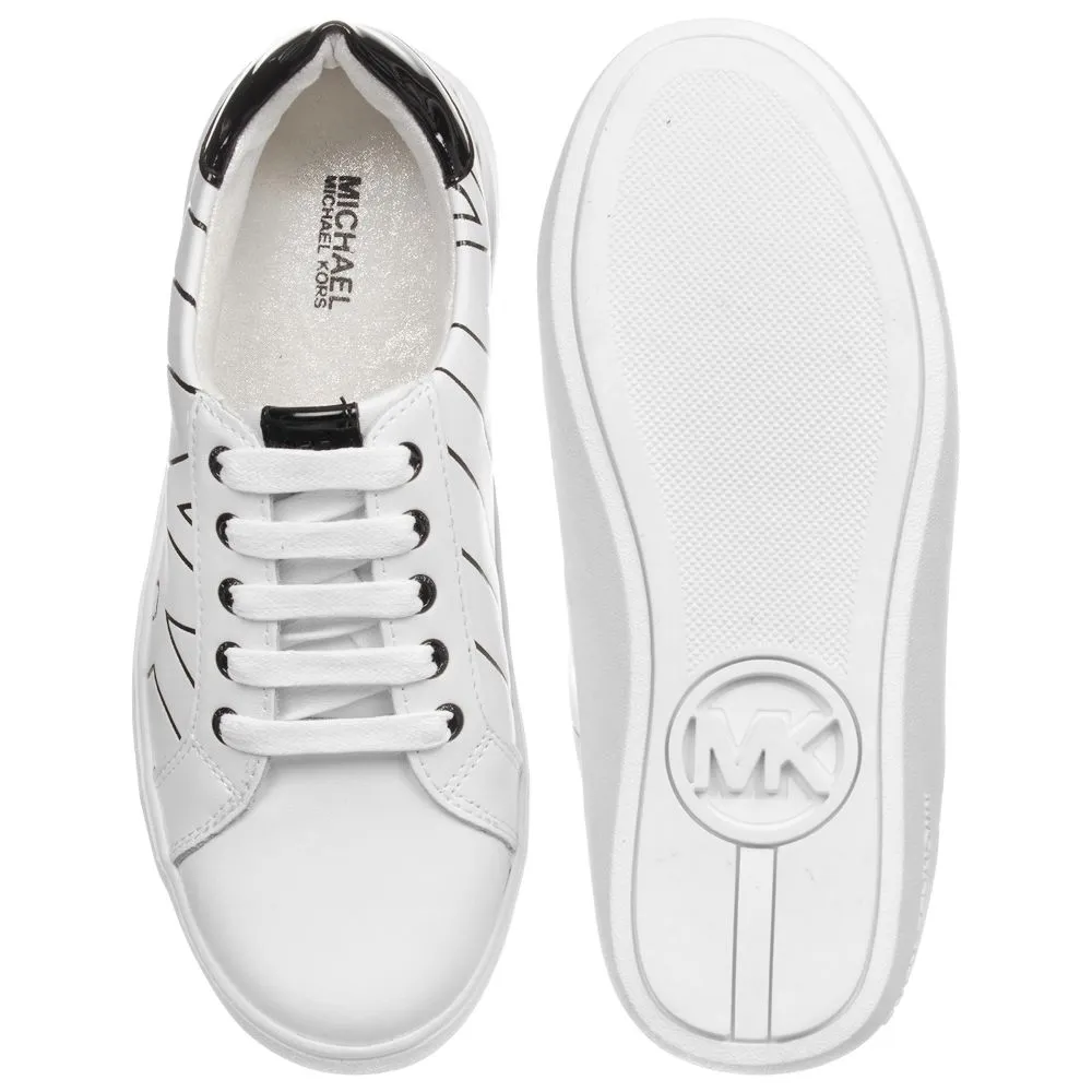 White Leather Logo Trainers