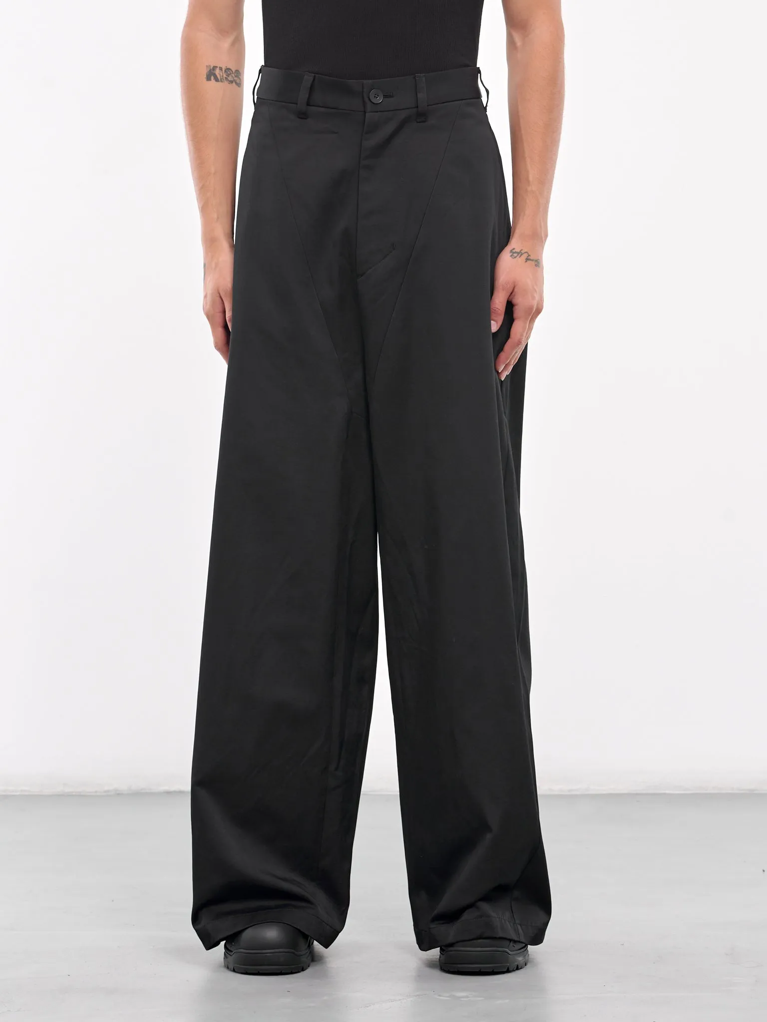 Wide Leg Trousers (877PAM1-BLACK)