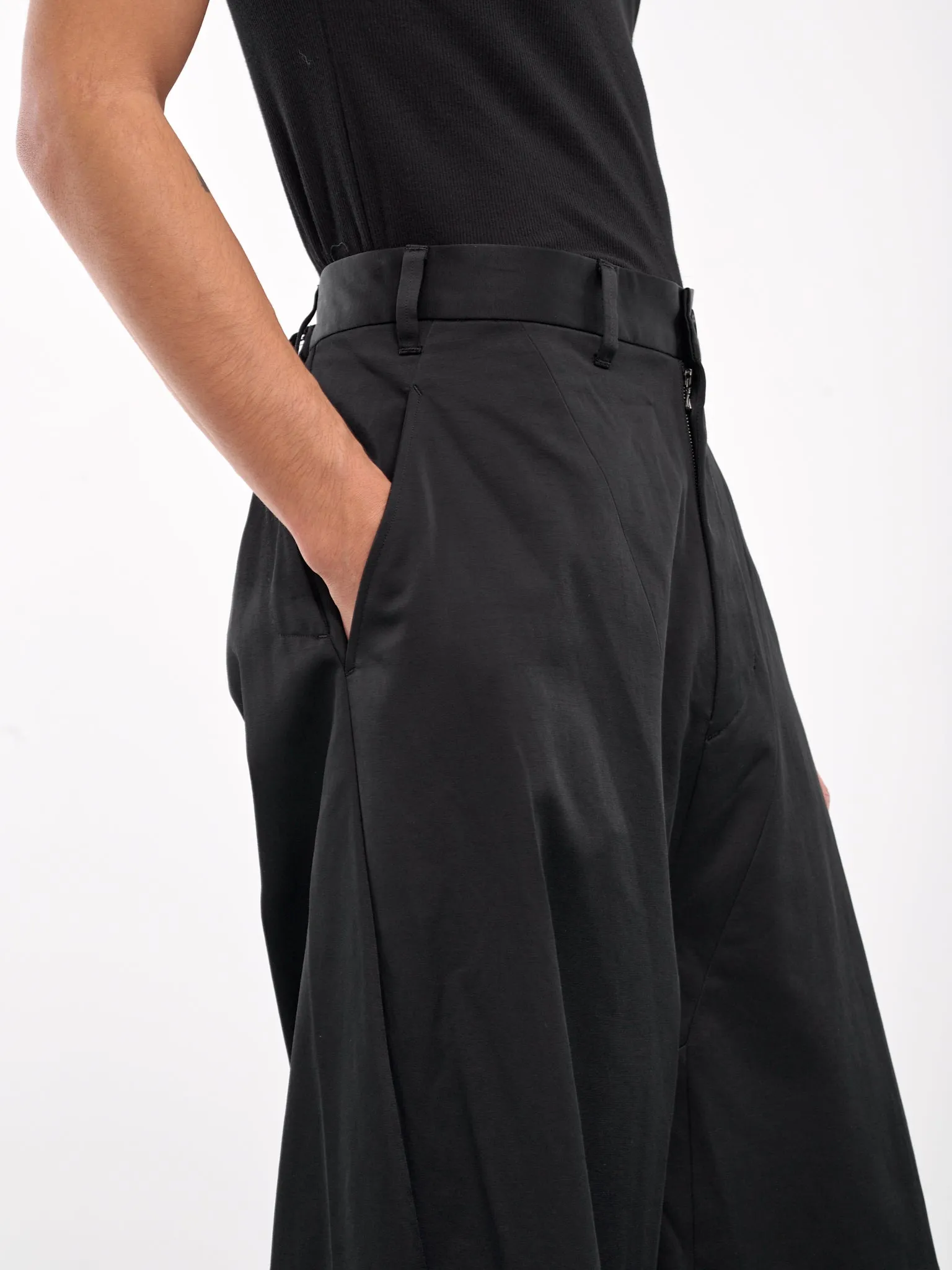 Wide Leg Trousers (877PAM1-BLACK)