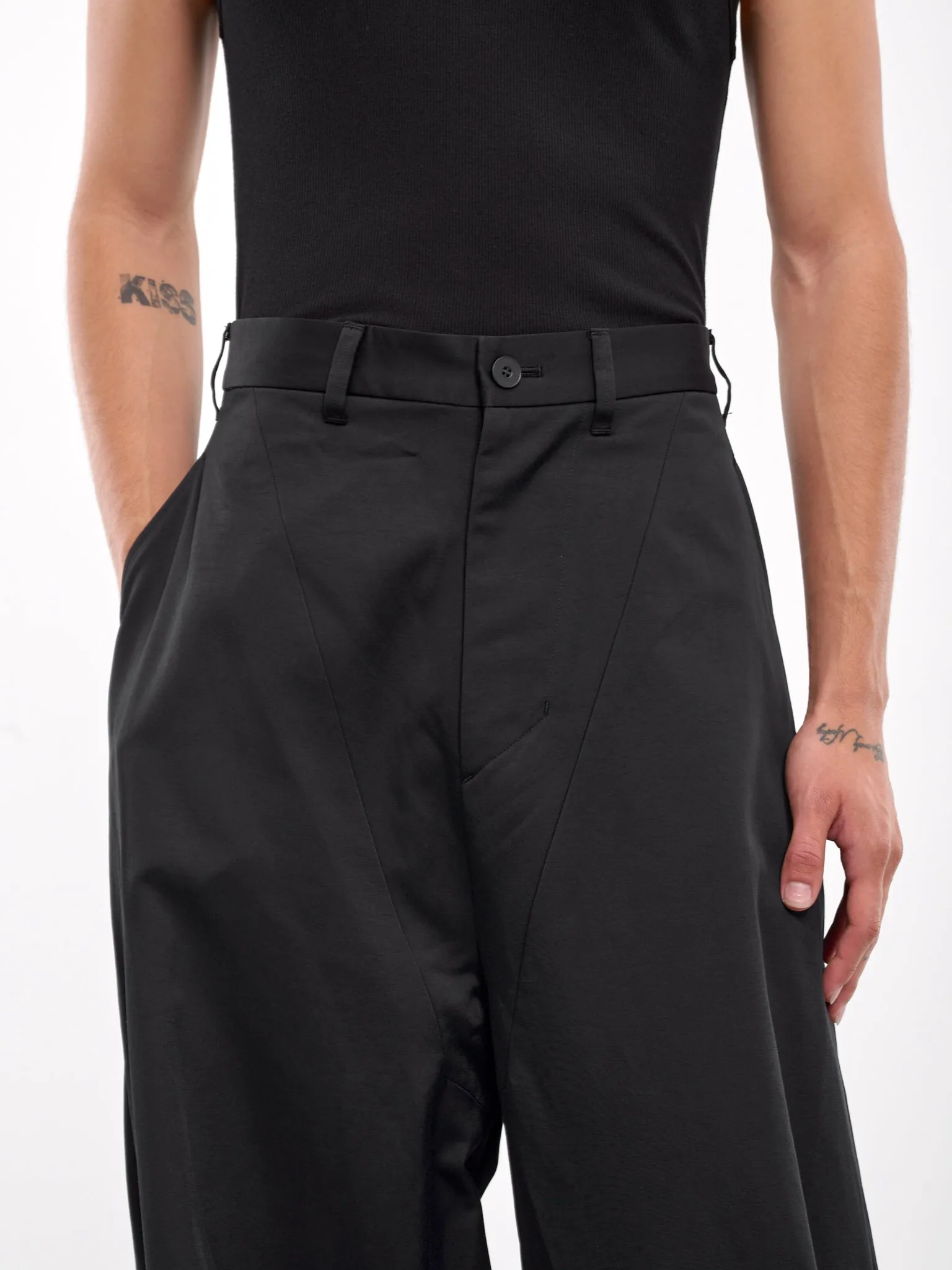 Wide Leg Trousers (877PAM1-BLACK)