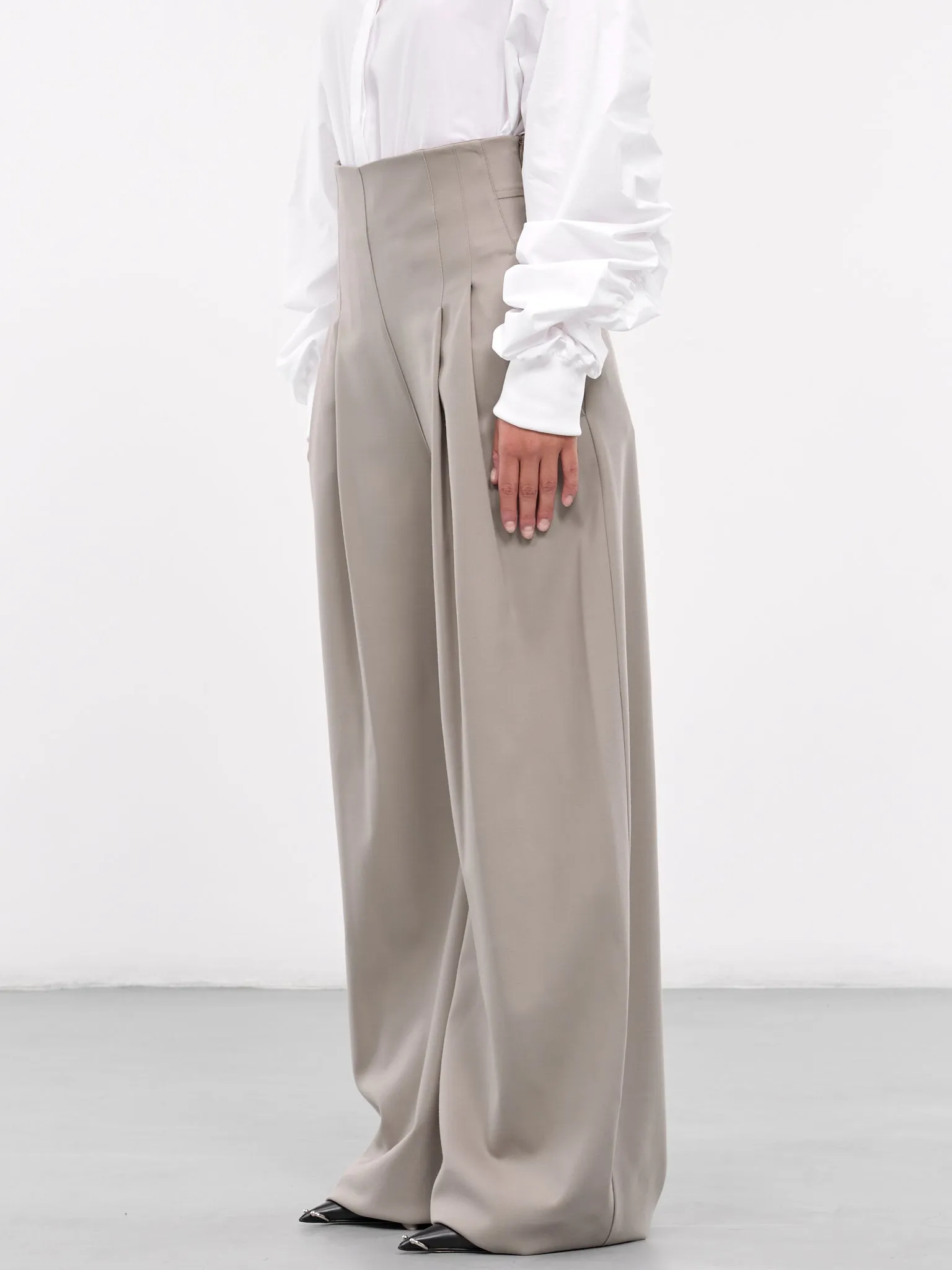 Wide Pleated Trousers (VEPZ30035A-VZE024-MEDIUM-GREY)