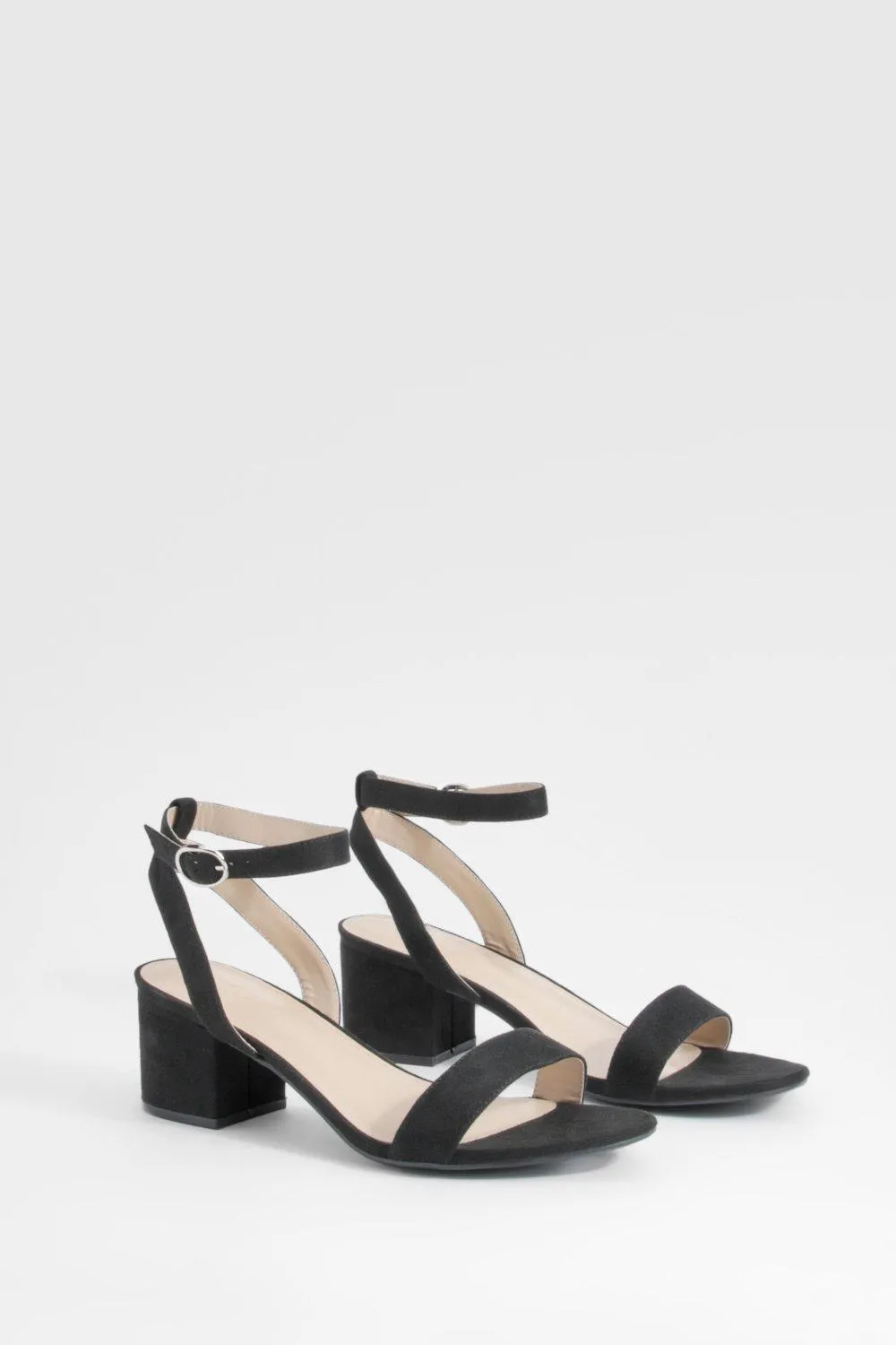 Wide Width Low Block Barely There Heels