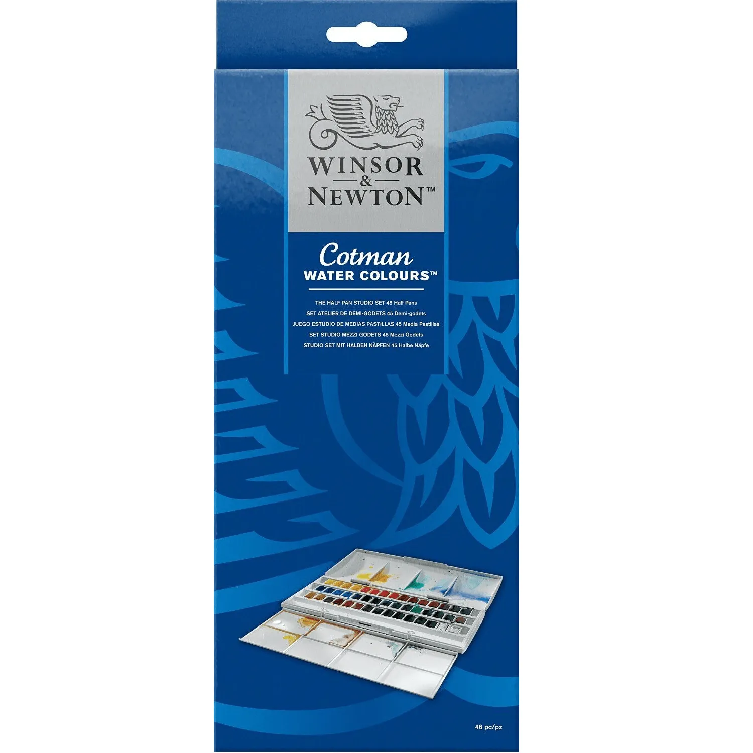 Winsor & Newton Cotman Watercolour Half Pan Paint Set 45 Artists